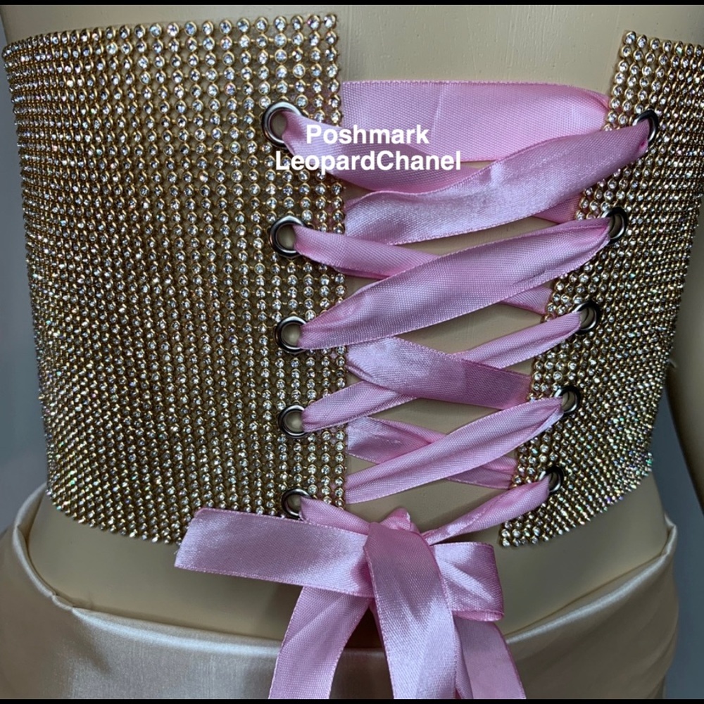 Rhinestone waist belt